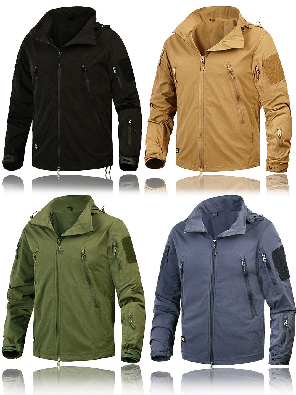 Chaqueta de otoño para hombre, abrigo, ropa militar, ropa táctica, ropa de abrigo, cortavientos ligero de nailon transpirable del ejército de EE. UU.