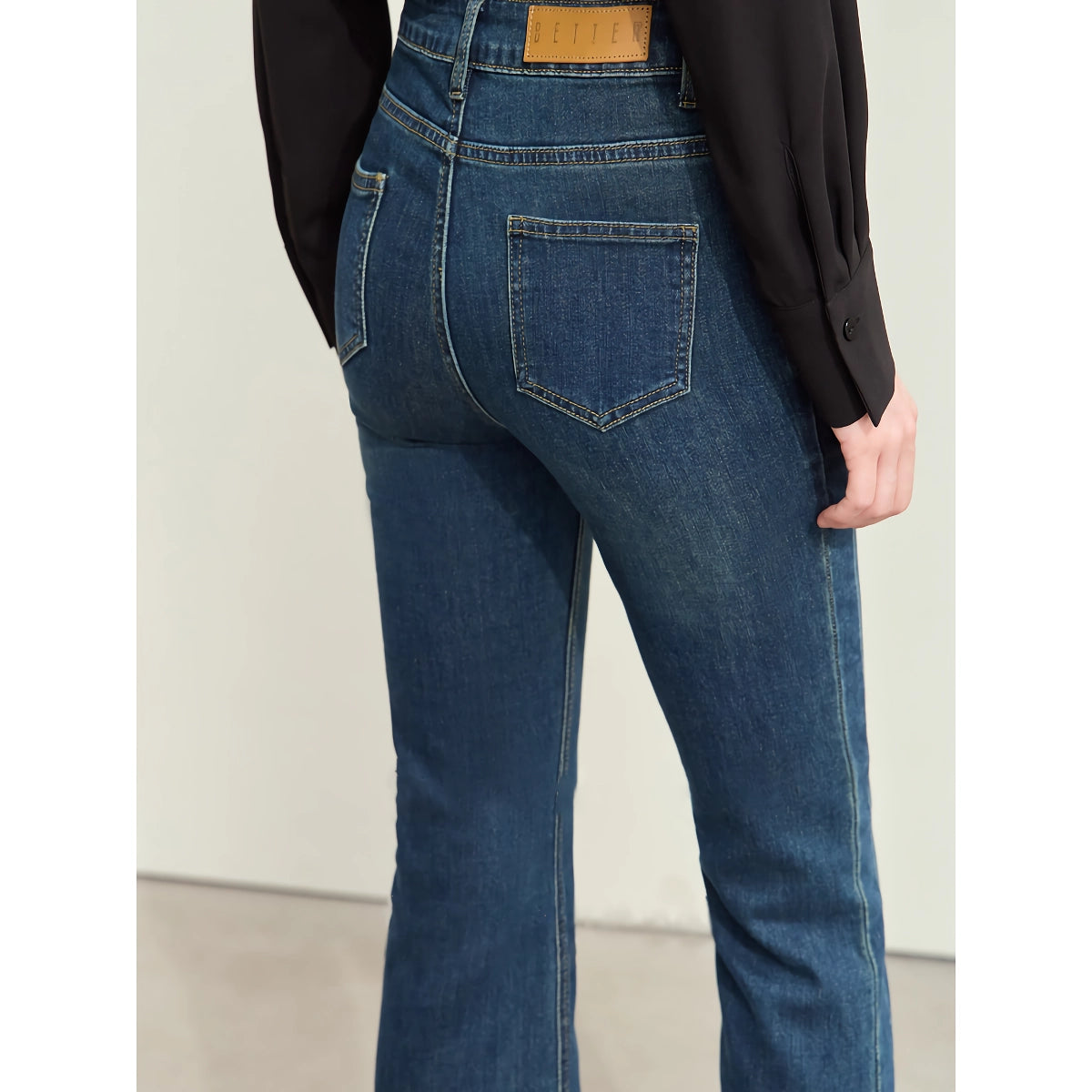 Vaqueros minimalistas retro de corte ajustado para mujer: colección de otoño