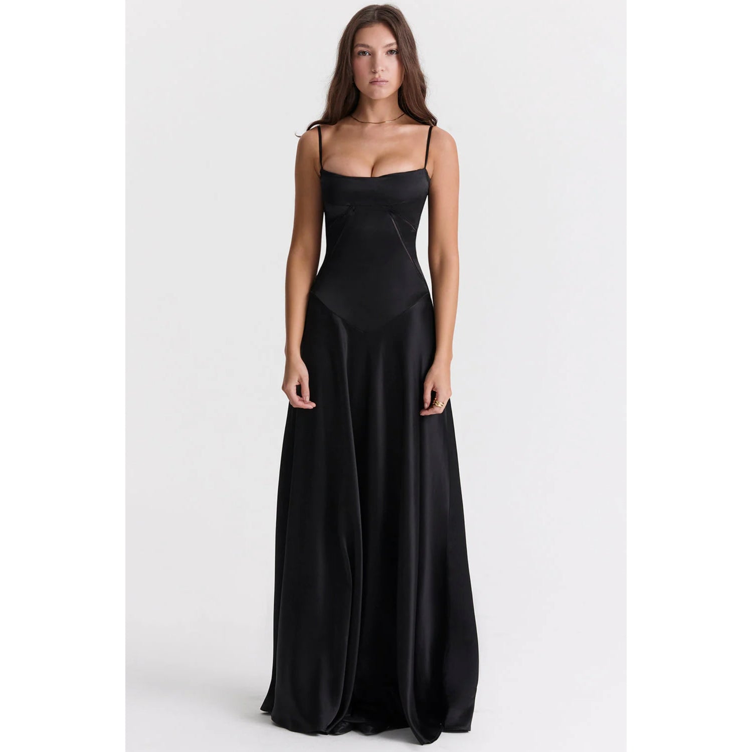 Elegante vestido formal con cordones