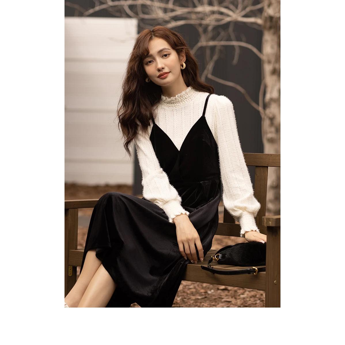 Elegantes Patchwork-Kleid aus Spitze