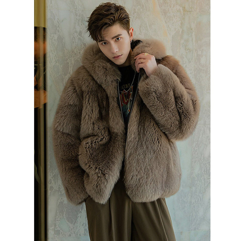 Abrigo de lana con capucha, chaqueta gruesa y forro polar