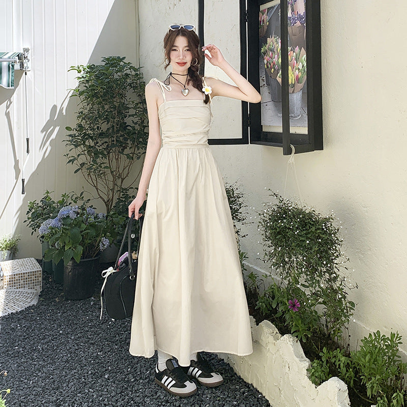 Vestido ajustado sin mangas con temperamento estilo francés de moda para jóvenes