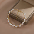 Women's Freshwater Pearl Woven Bracelet - Dazpy