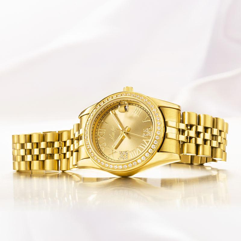 Reloj de oro de lujo para mujer
