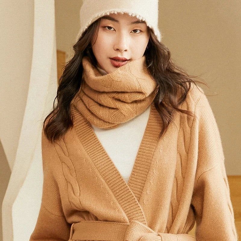 Damen Winter Kaschmir Ringschal