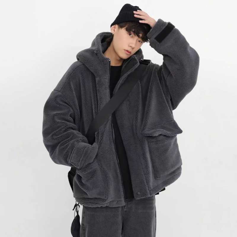 Chaqueta de algodón y cachemira de cordero para hombre