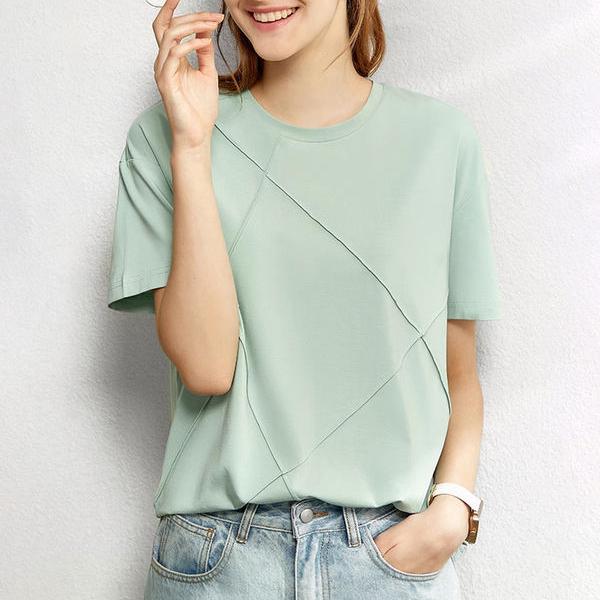 Minimalistisches Casual Basics T-Shirt für Damen