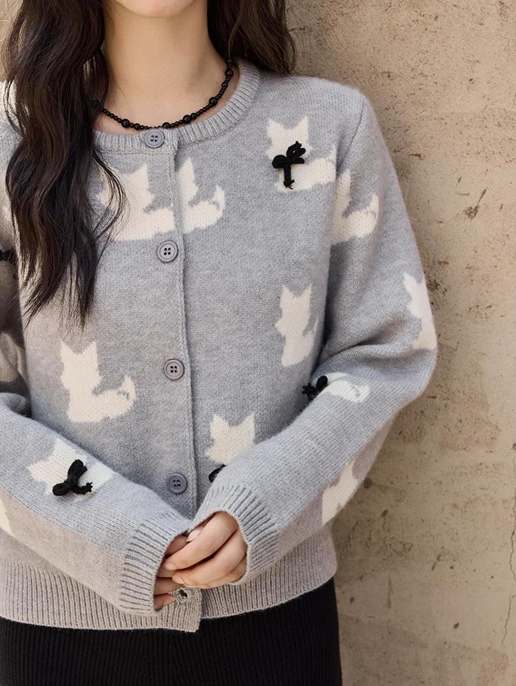 O-Ausschnitt Strickpullover für Damen