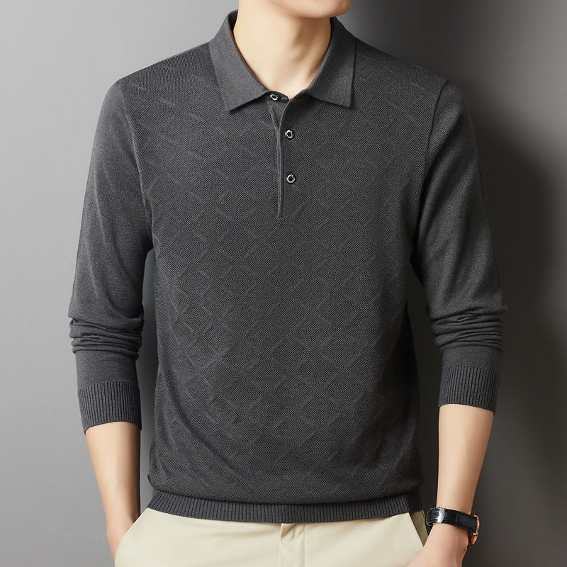 Strickwaren Herren Langarm Revers