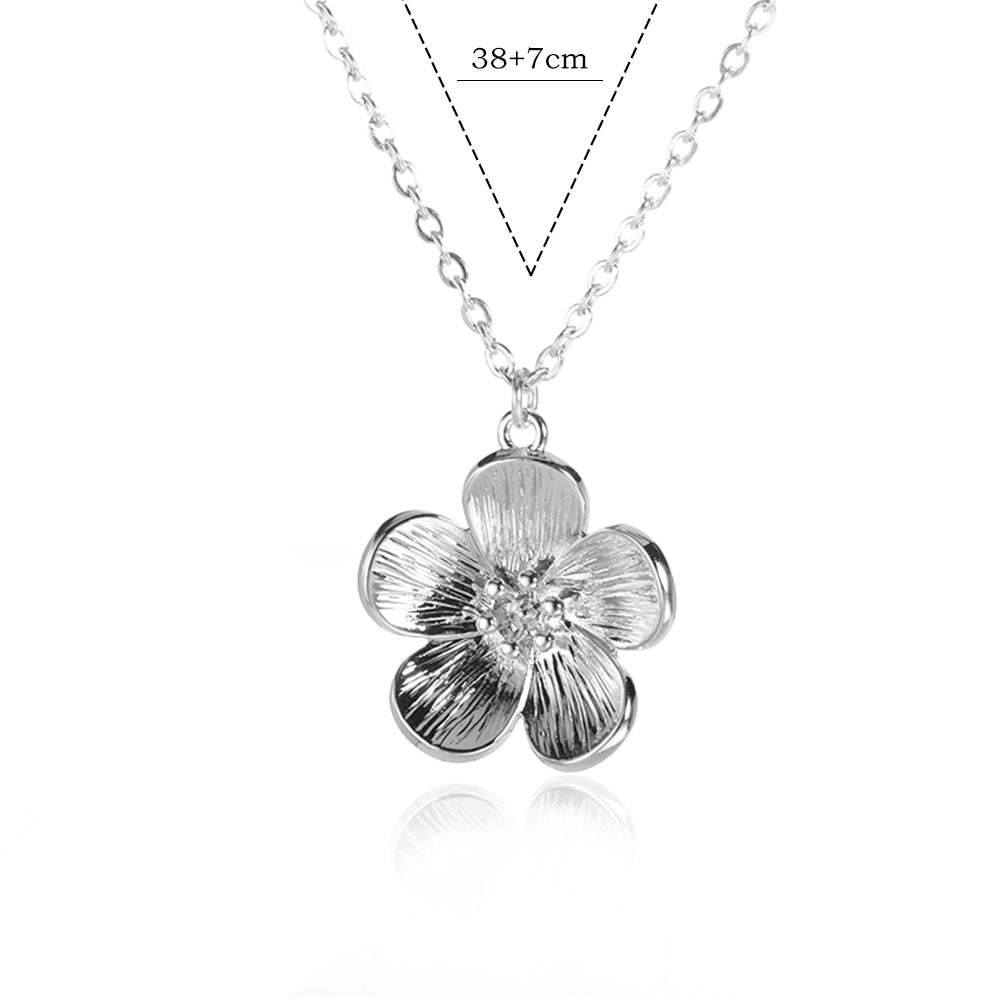 Elegante florale Edelstahlkette für Damen