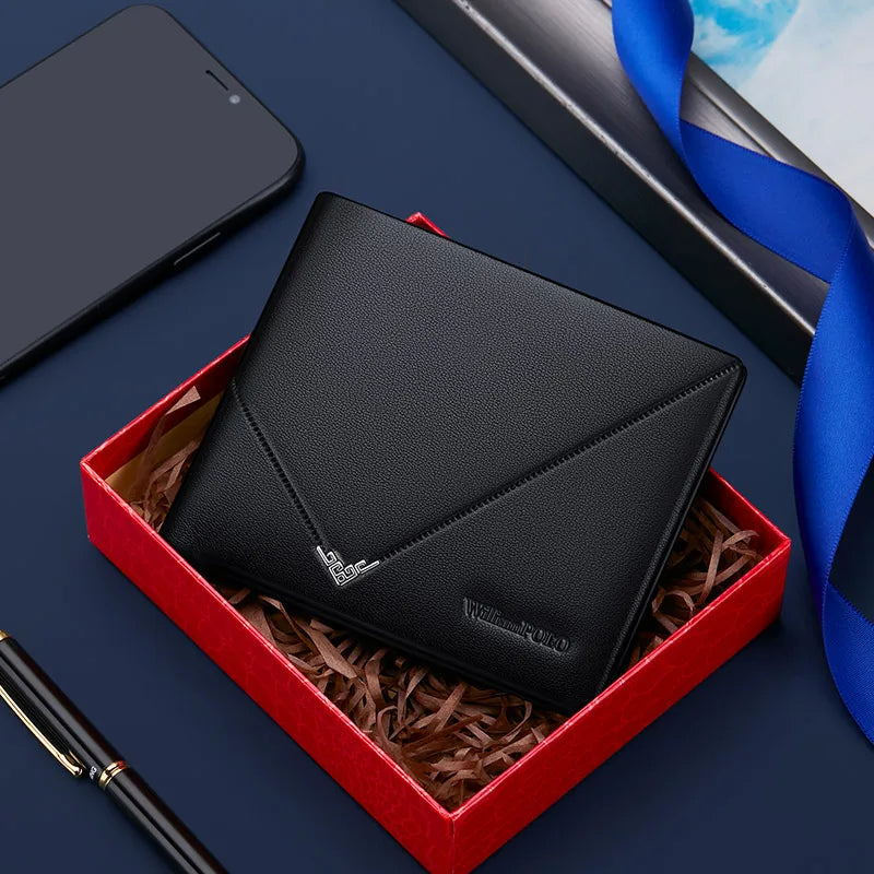 Schlanke Lederbrieftasche für Herren