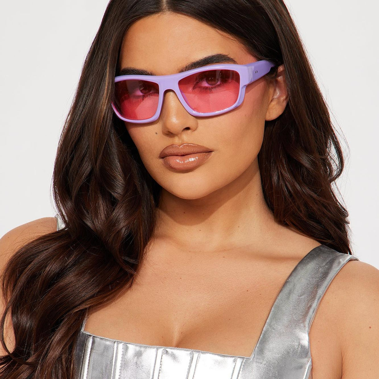 Gafas de sol con espejo cuadrado y diseño cyberpunk