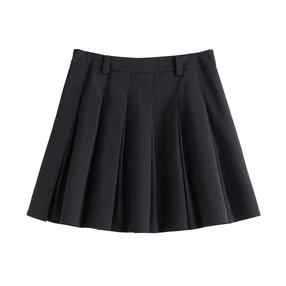 Falda retro de talle alto con corte A