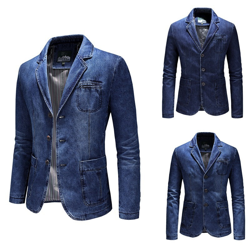 Chaqueta vaquera de traje pequeño con abrigo de primavera y otoño