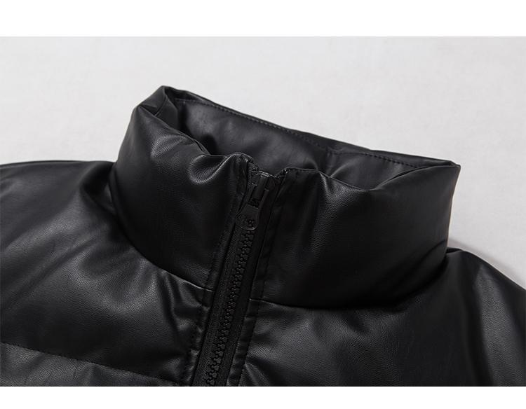 Lockerer, einfarbiger Baumwollmantel für Herren mit Stehkragen