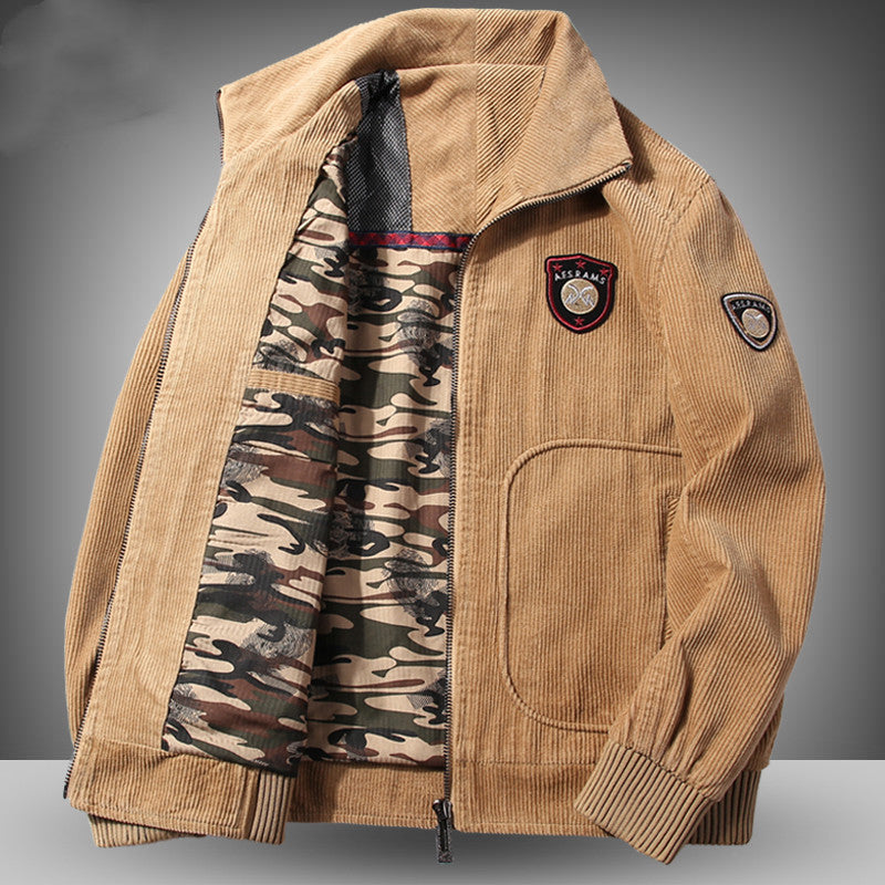 Neue Stil Jacke Lose Plus Größe Herren Retro Werkzeug Trend