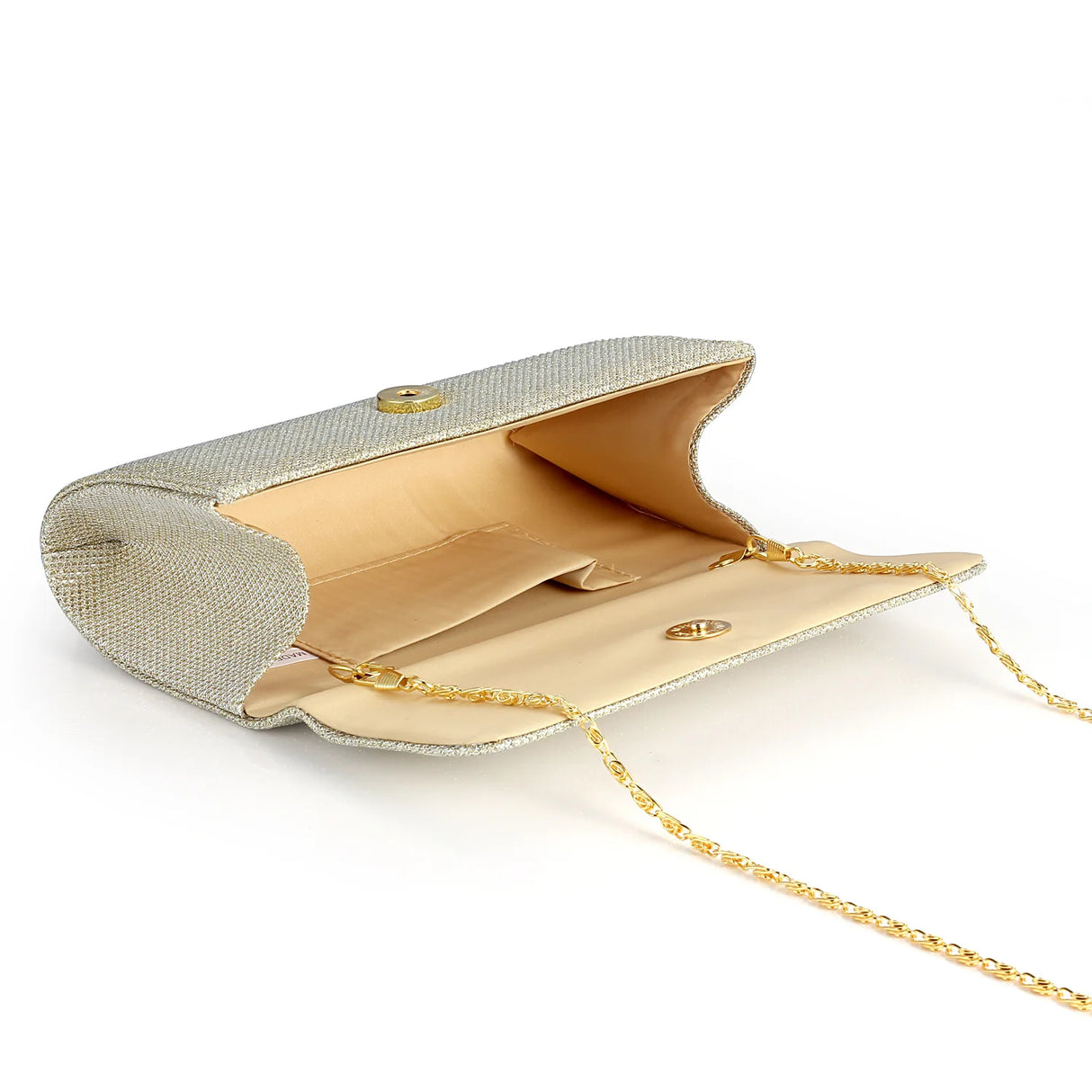 Bolso de mano de lujo con cadena brillante tipo bandolera: bolso perfecto para bodas y fiestas