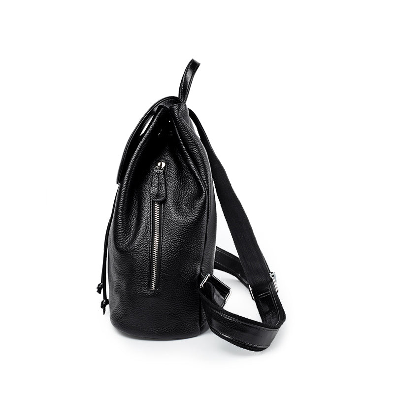 Mochila de moda de cuero genuino para mujer
