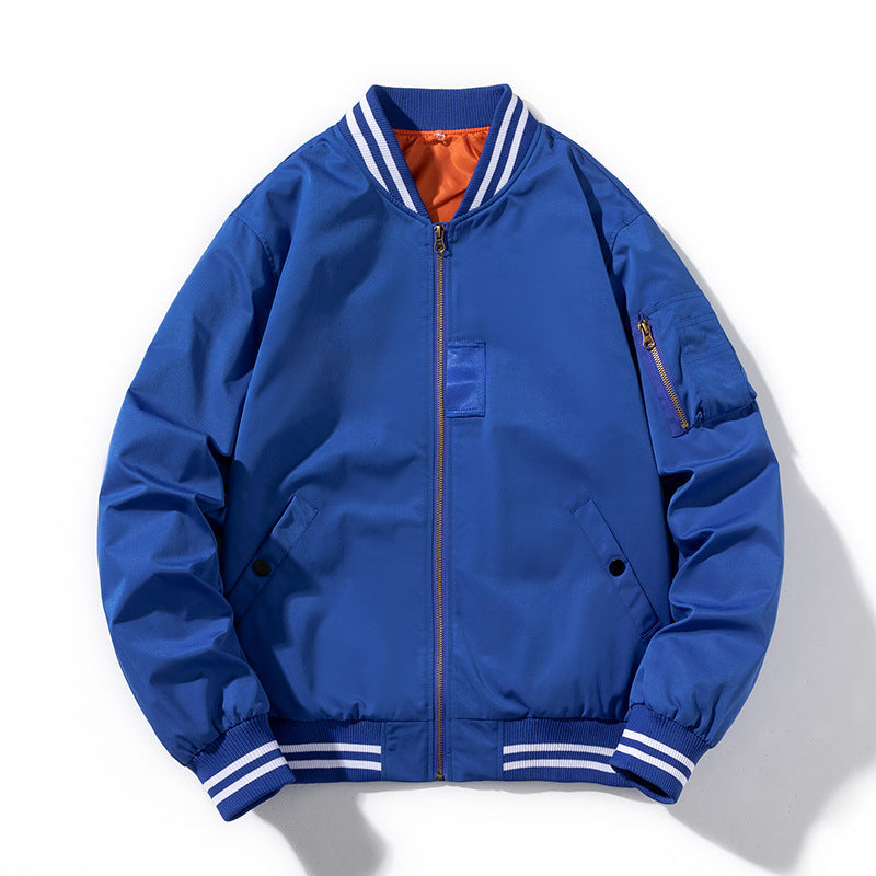 American Street Fashion Hooded Jacket Solid Color Printing Embroidered Baseball Uniform