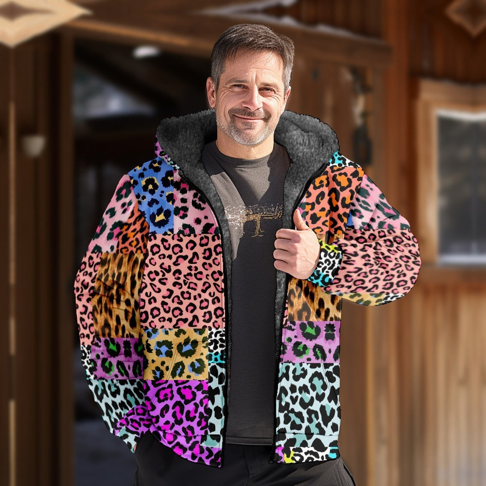 Fleecegefütterte, verdickte Winterkleidung, baumwollgefütterte Manteljacke