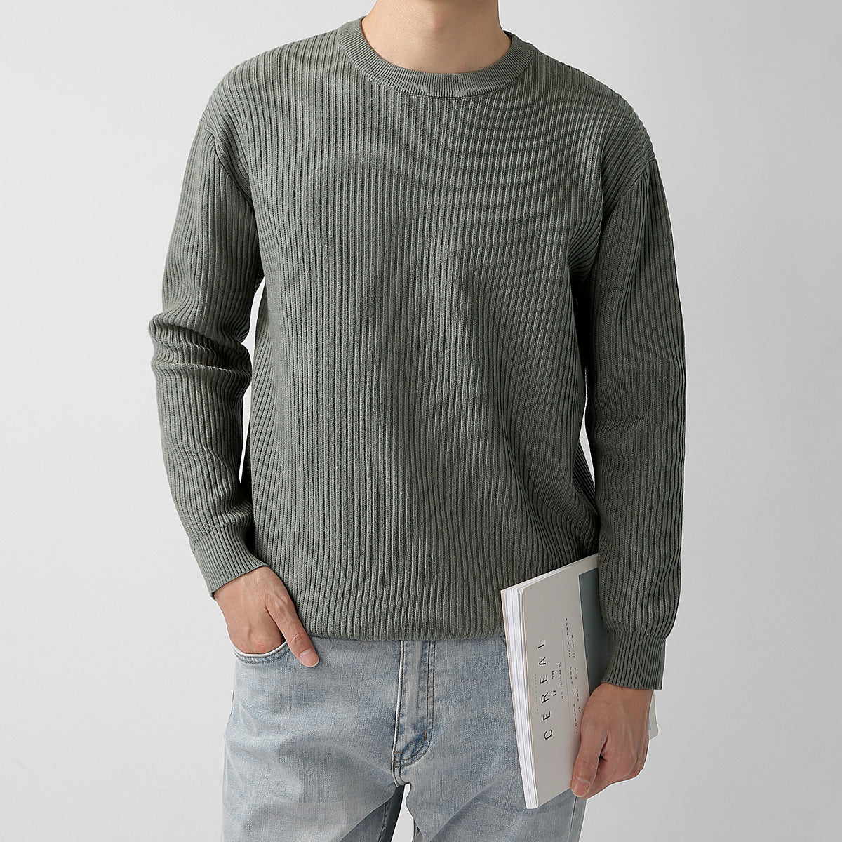 Lockeres und lässiges Retro-Oberteil im japanischen Stil mit koreanischer Textur