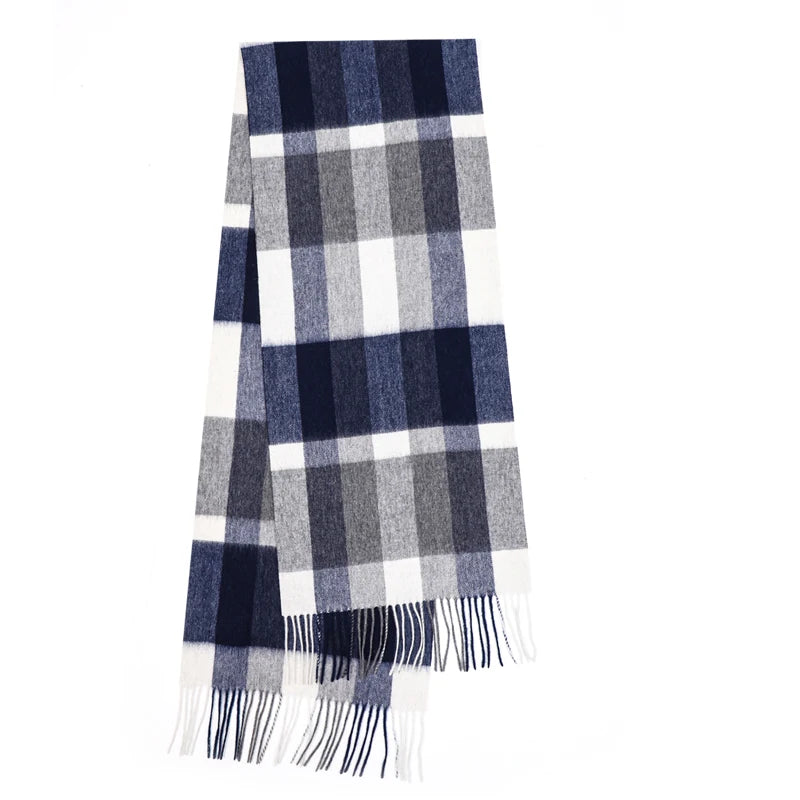 Bufanda clásica de cachemira a cuadros - Bufanda unisex