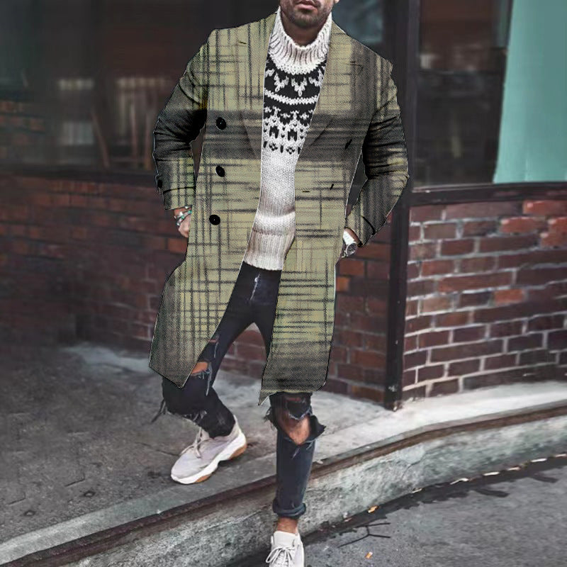 Abrigo casual con inserción de bolsillo para hombre