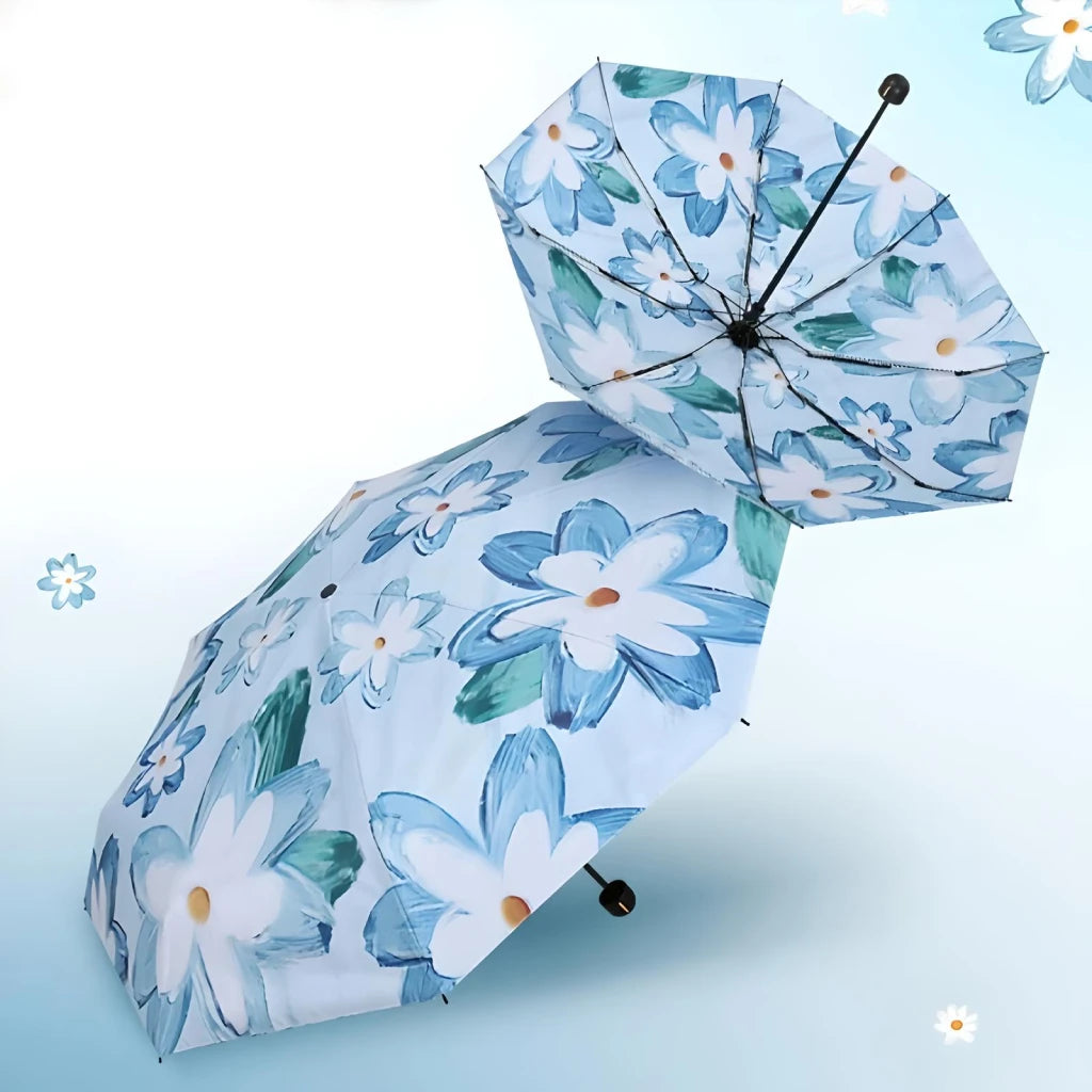 Flower Pocket Mini-Telefonschirm – Süßer faltbarer Sonnen- und Regenschirm
