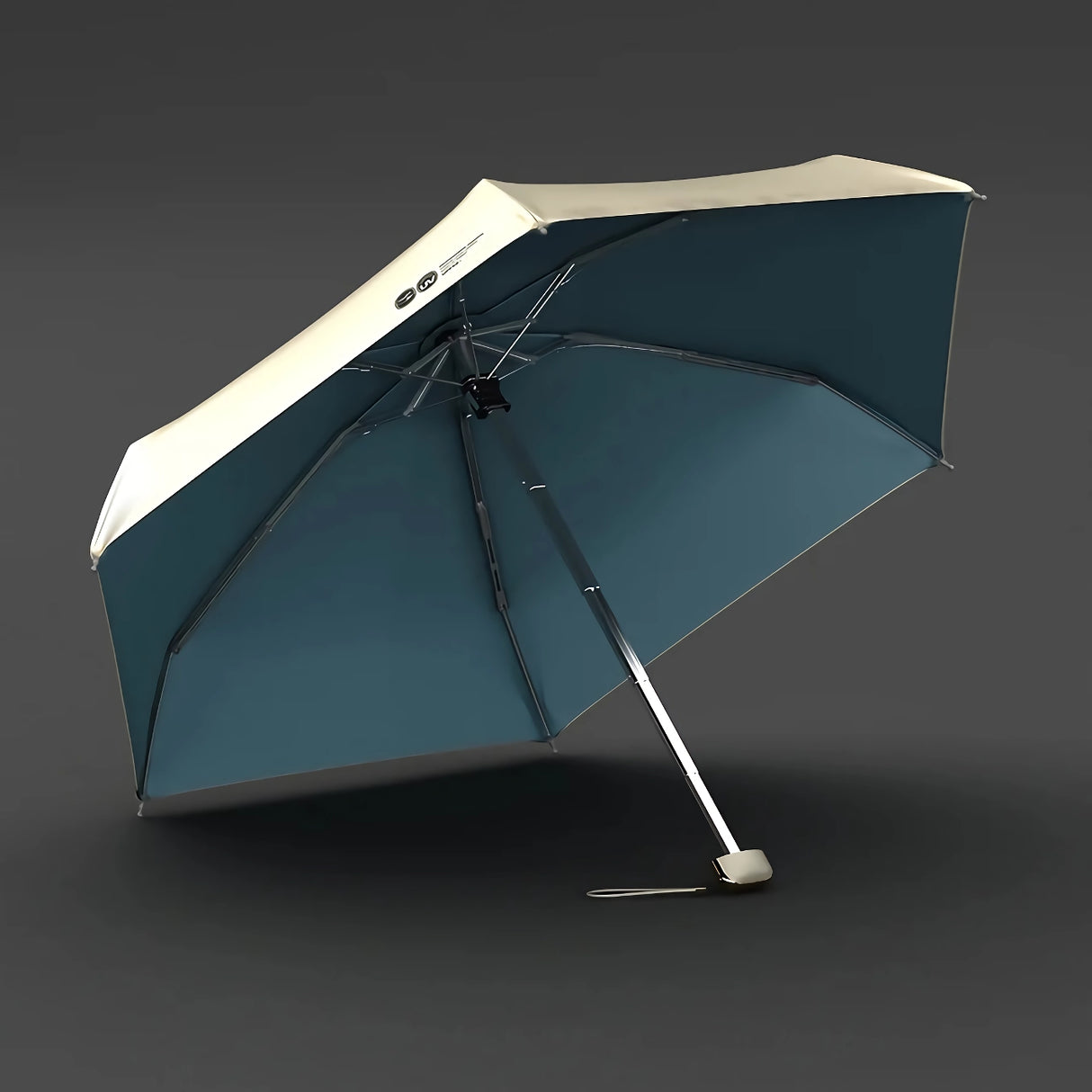 Tragbarer Mini-Regenschirm mit UV-Schutz – Titan-Gold-Beschichtung