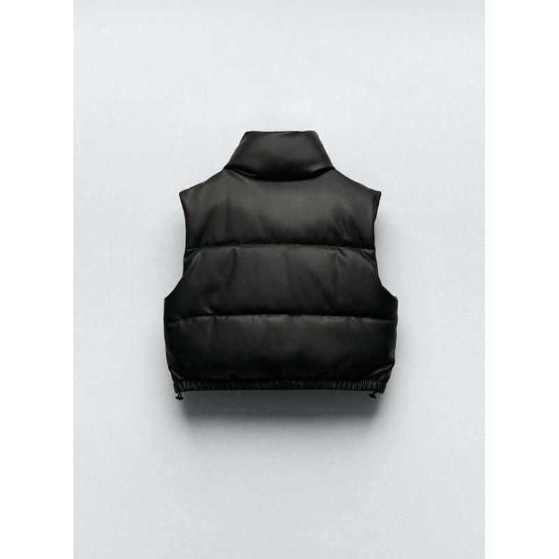 Winterliche Eleganz: Slim Fit Zipper-Weste mit Stehkragen für Damen