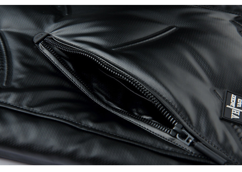 Warme und kältebeständige wasserdichte Herrenjacke mit Wollkragen