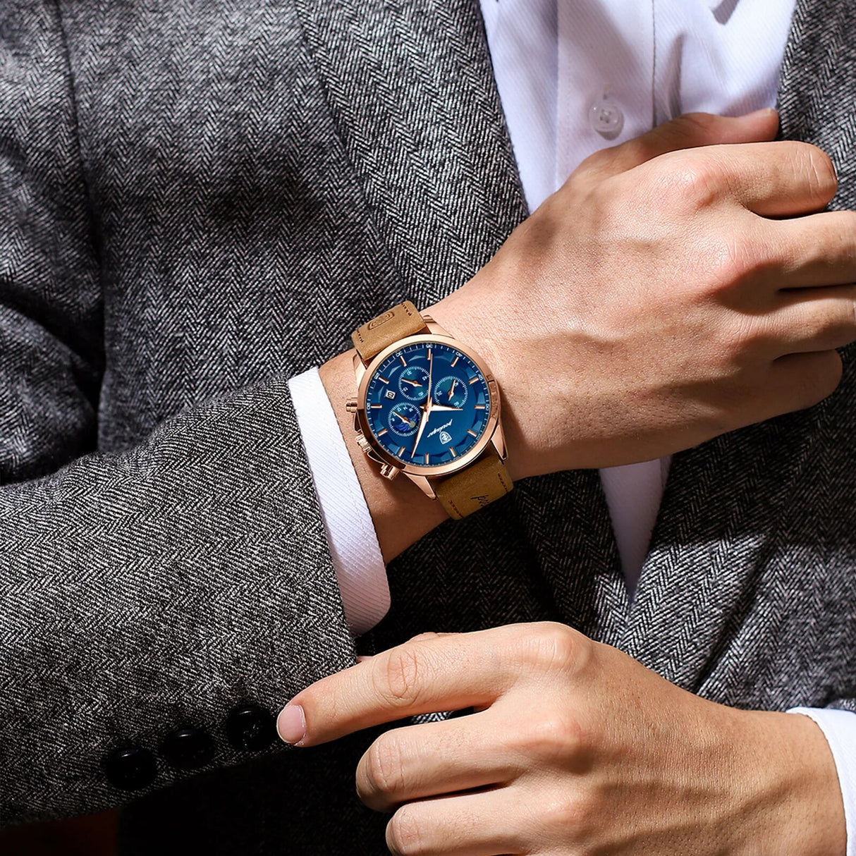 Quarz-Chronograph-Sportuhr: Luxus, Stil, Funktionalität