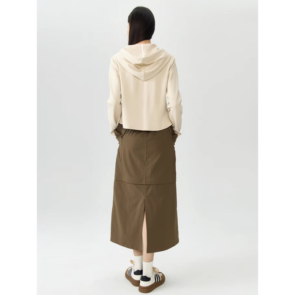 Schlankmachender Rock mit abnehmbarem Design und hoher Taille