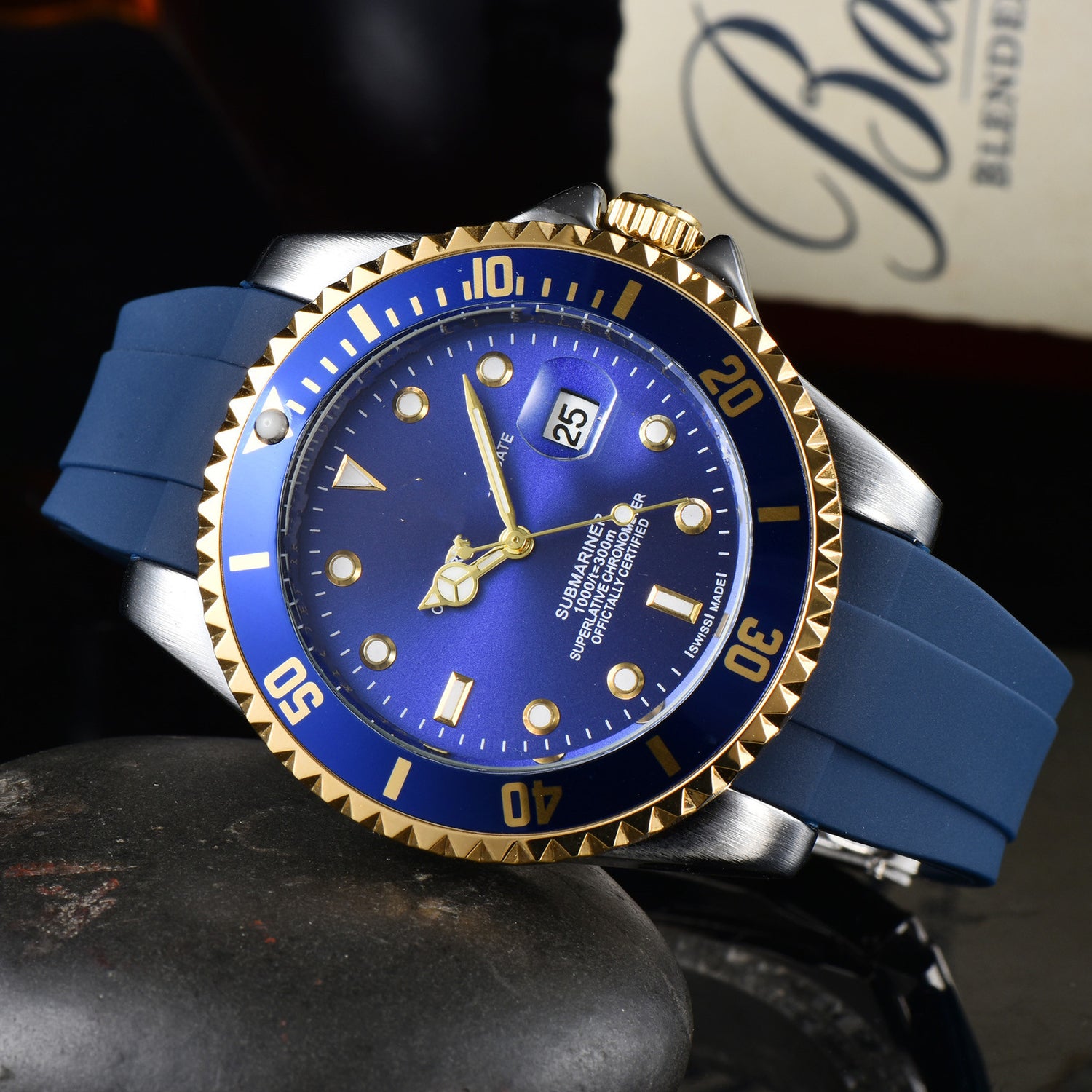 Men's Silicone Band Quartz Calendar Watch - Dazpy