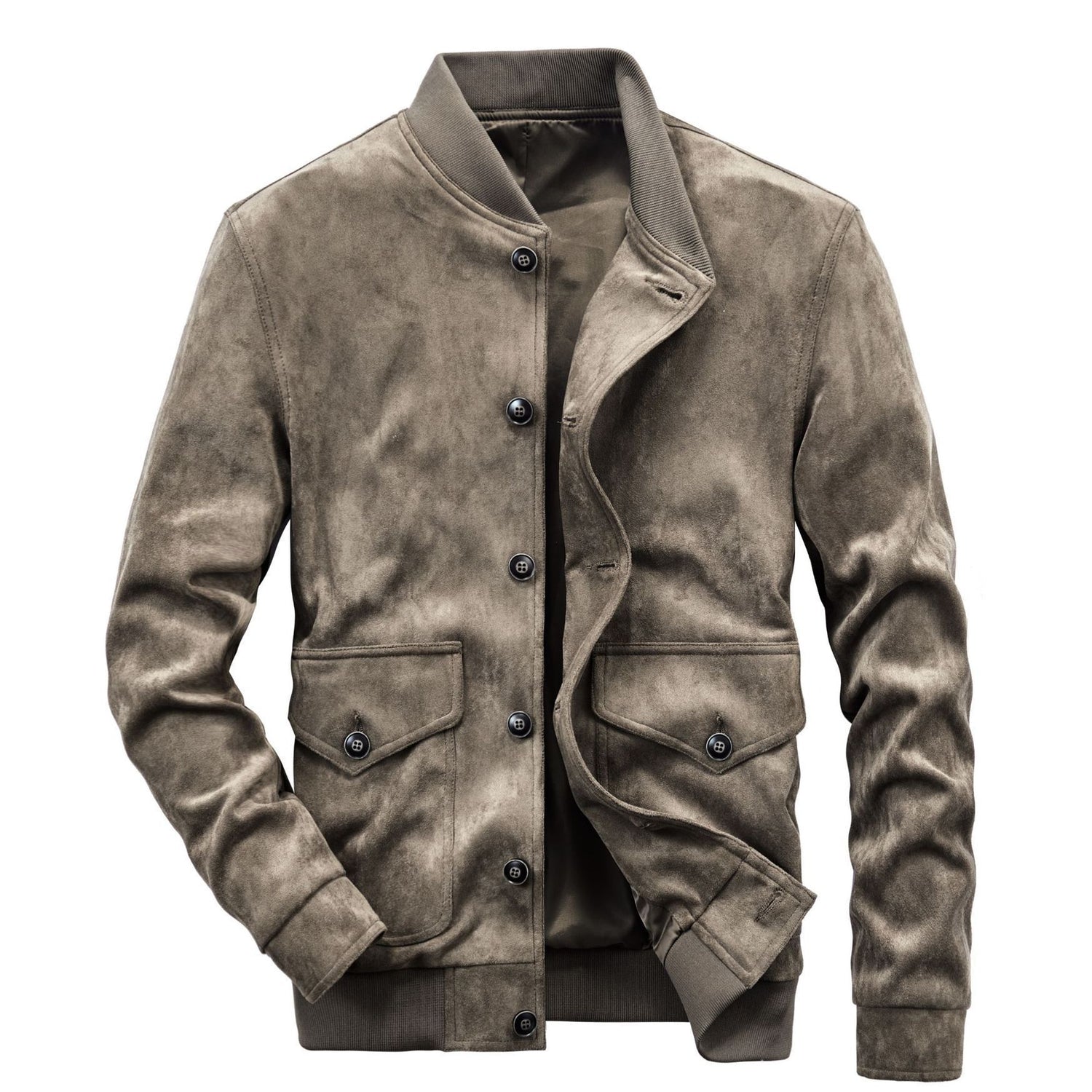 Men's casual deerskin velvet frosted slim-fit jacket