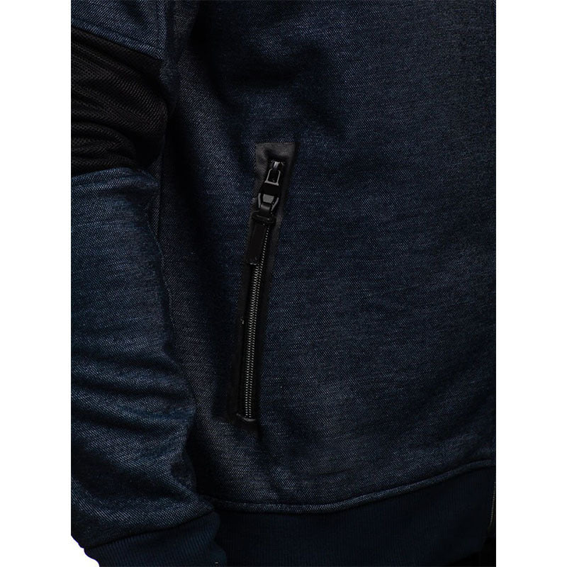 Men's Hooded Stitching Sweater Cardigan Jacket