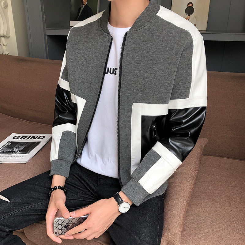 Cuello alto con costuras en la parte superior de la marea de cuero