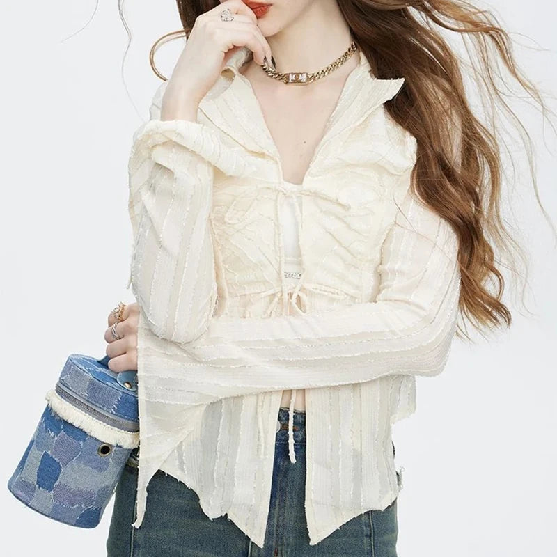 Sexy Bluse mit Schnürung für Damen