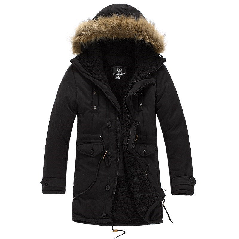 Warmer Herrenmantel Wintermantel Parka Baumwolljacken
