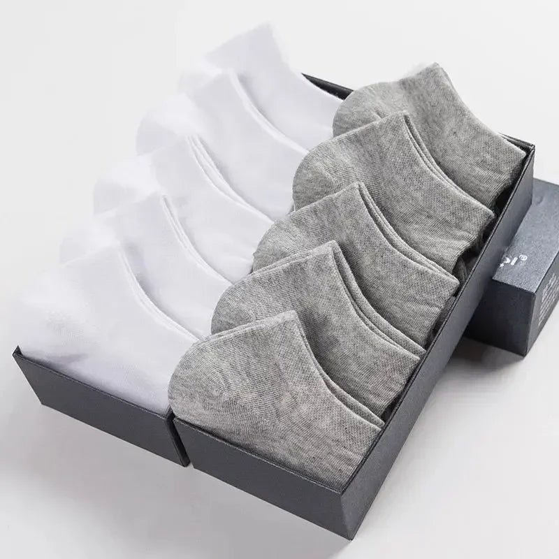 Calcetines tobilleros transpirables - 5/10 pares de calcetines deportivos de algodón de corte bajo