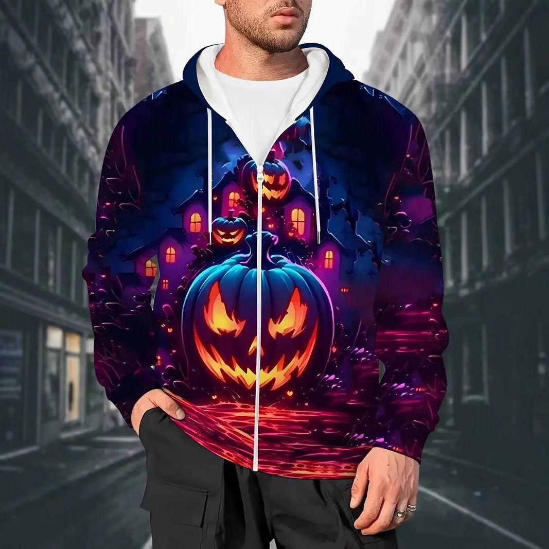 Commuter Winddichter, warmer Hoodie mit Kordelzug, langärmeliger Strickjacke
