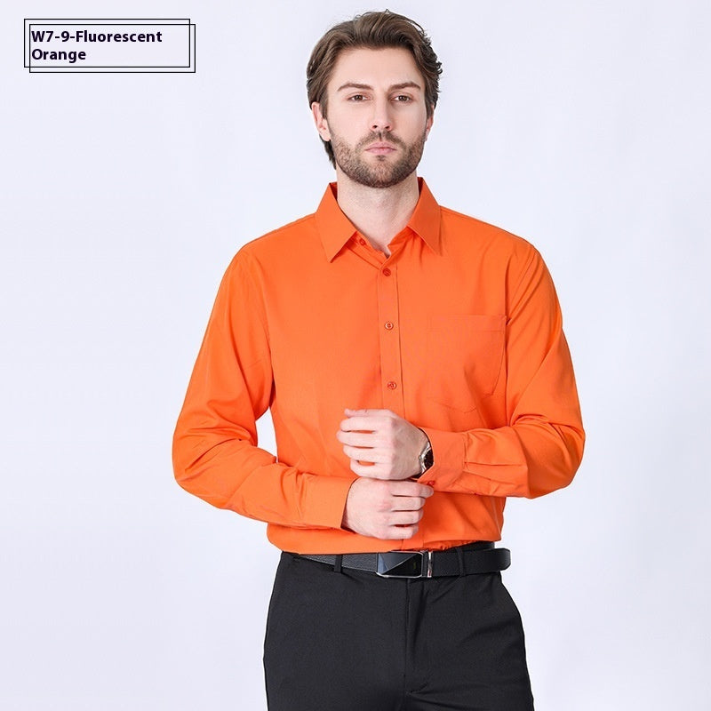 Pendeln Minimalist Business Professional Bügelfreies Stretch Hemd Langarm Herren High Sense