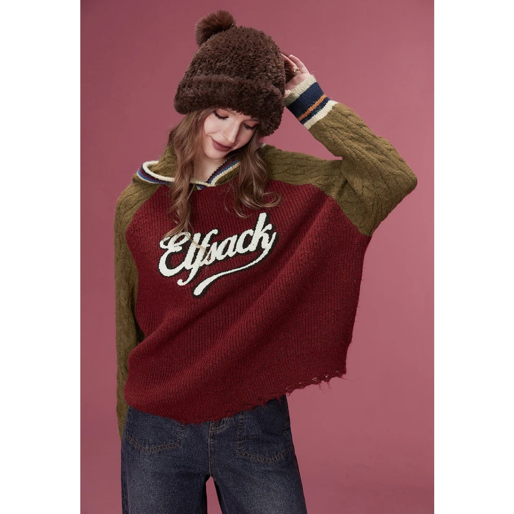Weihnachts-Gyaru-Kapuzenpullover für Damen