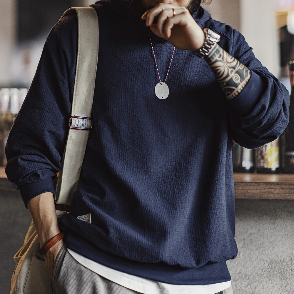 Sudadera con capucha retro para hombre