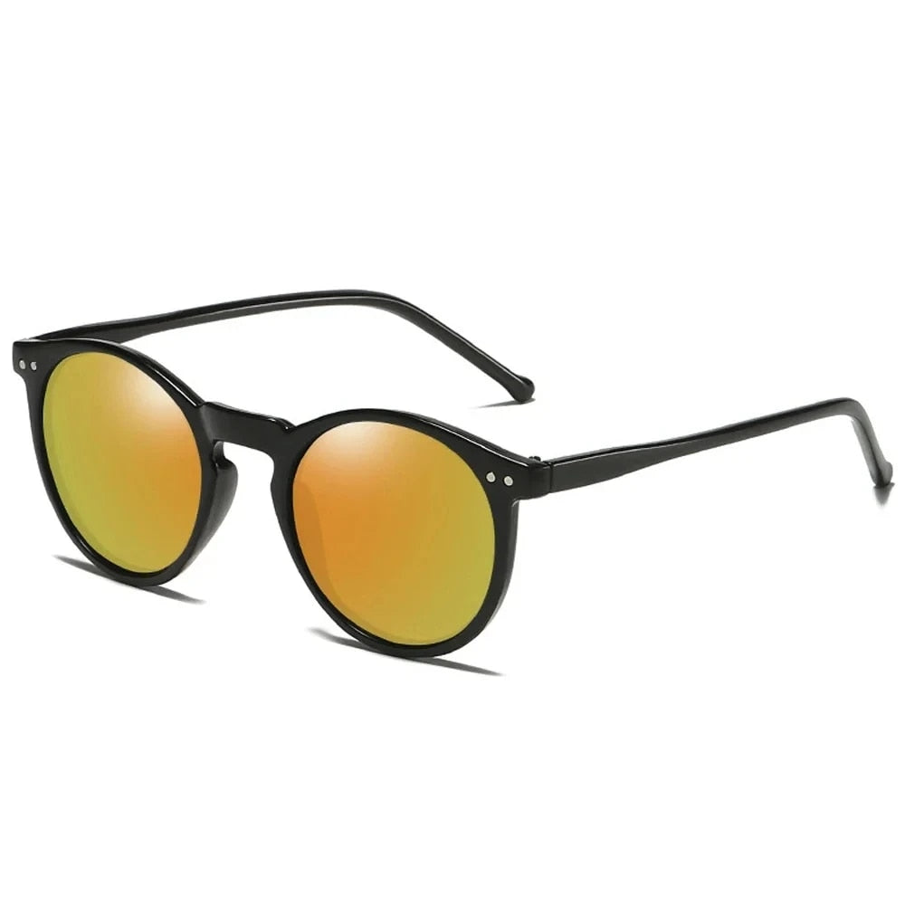Gafas de sol polarizadas redondas retro 2024 UV400