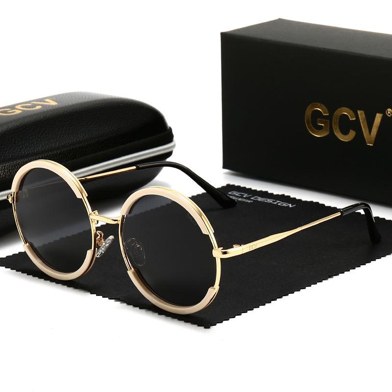 Gafas de sol polarizadas con montura redonda y estilo