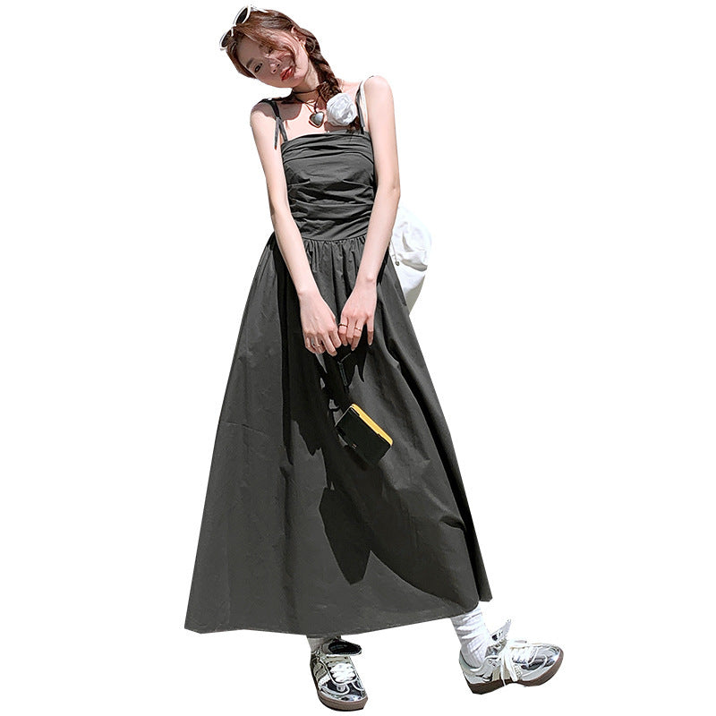 Vestido ajustado sin mangas con temperamento estilo francés de moda para jóvenes