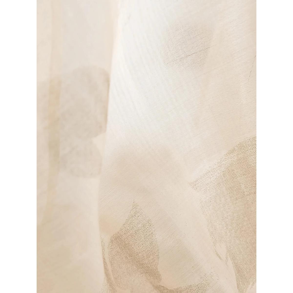Blusa elegante con estampado floral beige de estilo chino