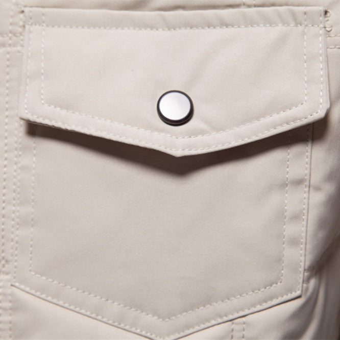 Chaqueta informal de moda para hombre con cuello alto y nuevo otoño e invierno