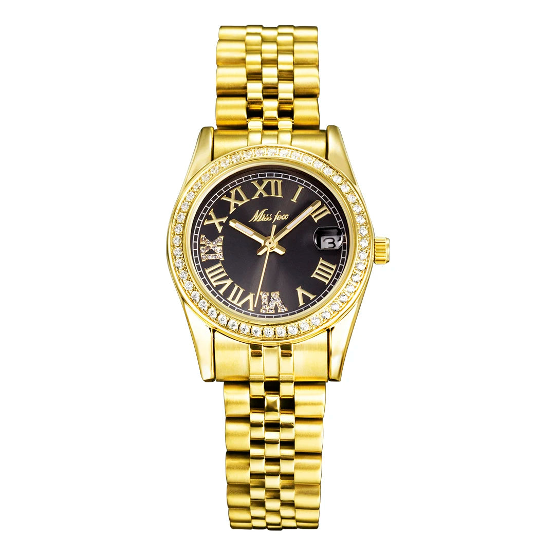 Reloj de oro de lujo para mujer